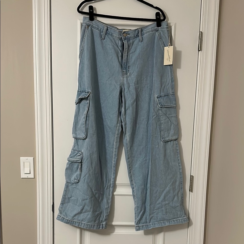 Denim Cargo Pants